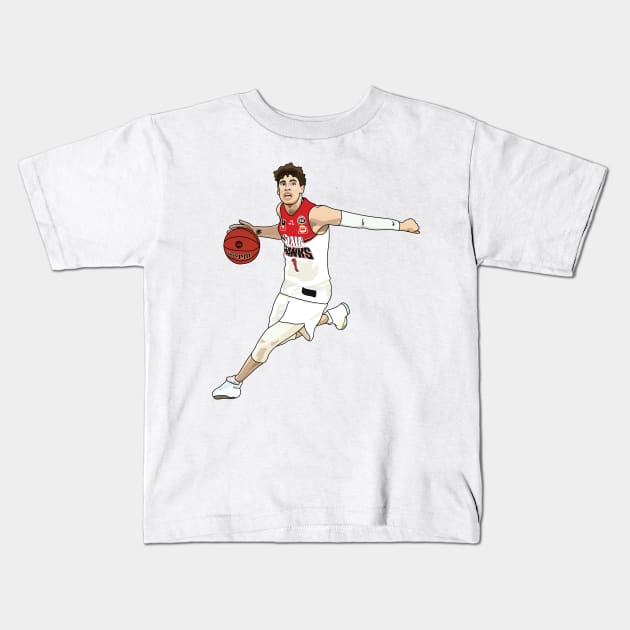 Lamelo Ball Illawarra Hawks Kids T-Shirt by xavierjfong